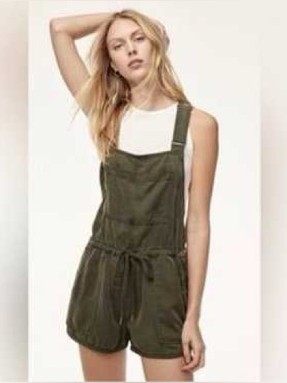 Wilfred Free Olive Green Short Overalls